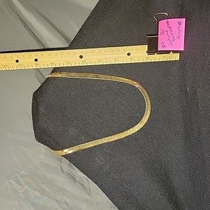 22" costume gold flat necklace